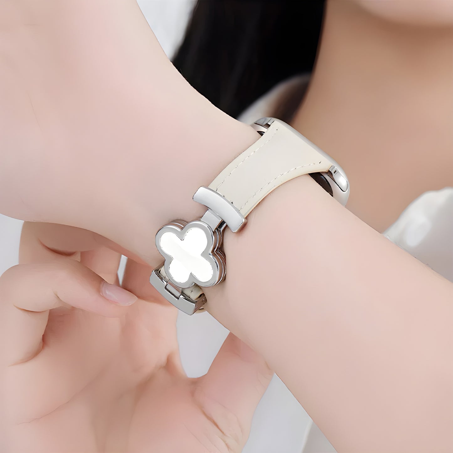 Lucky Flower Genuine Leather Band for Apple Watch