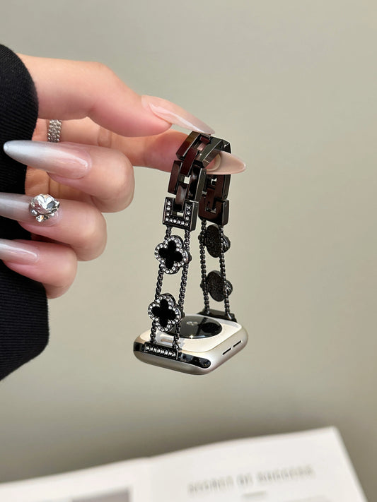 Designer Clover Stainless Steel Band for Apple Watch