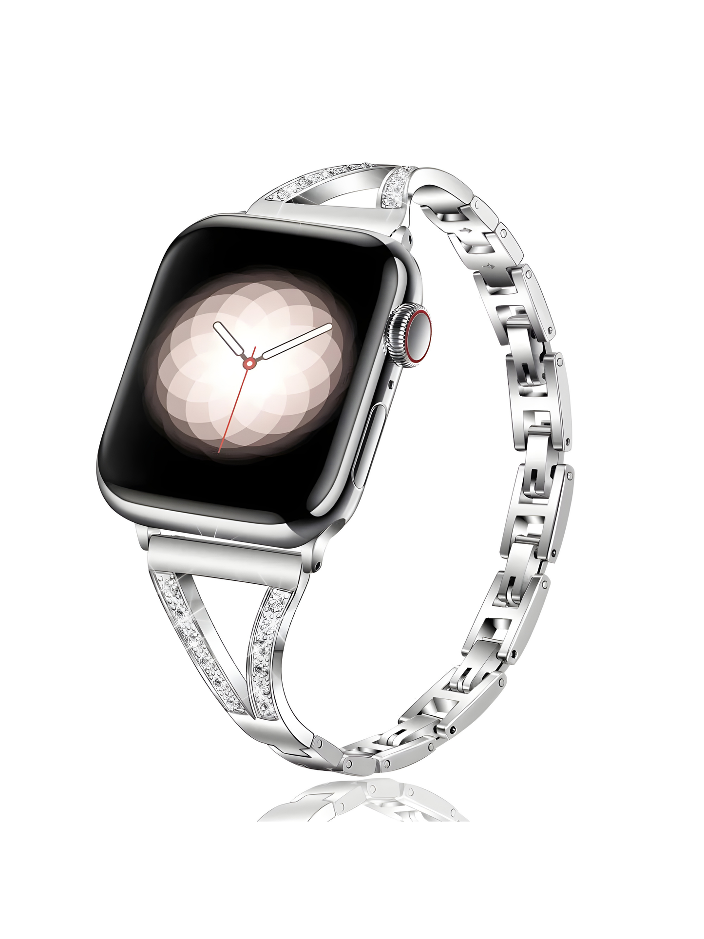 Diamond Apple Watch Band – Stainless Steel Luxury Bracelet for Women