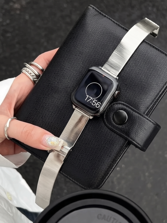 Glossy Stainless Steel Band for Apple Watch