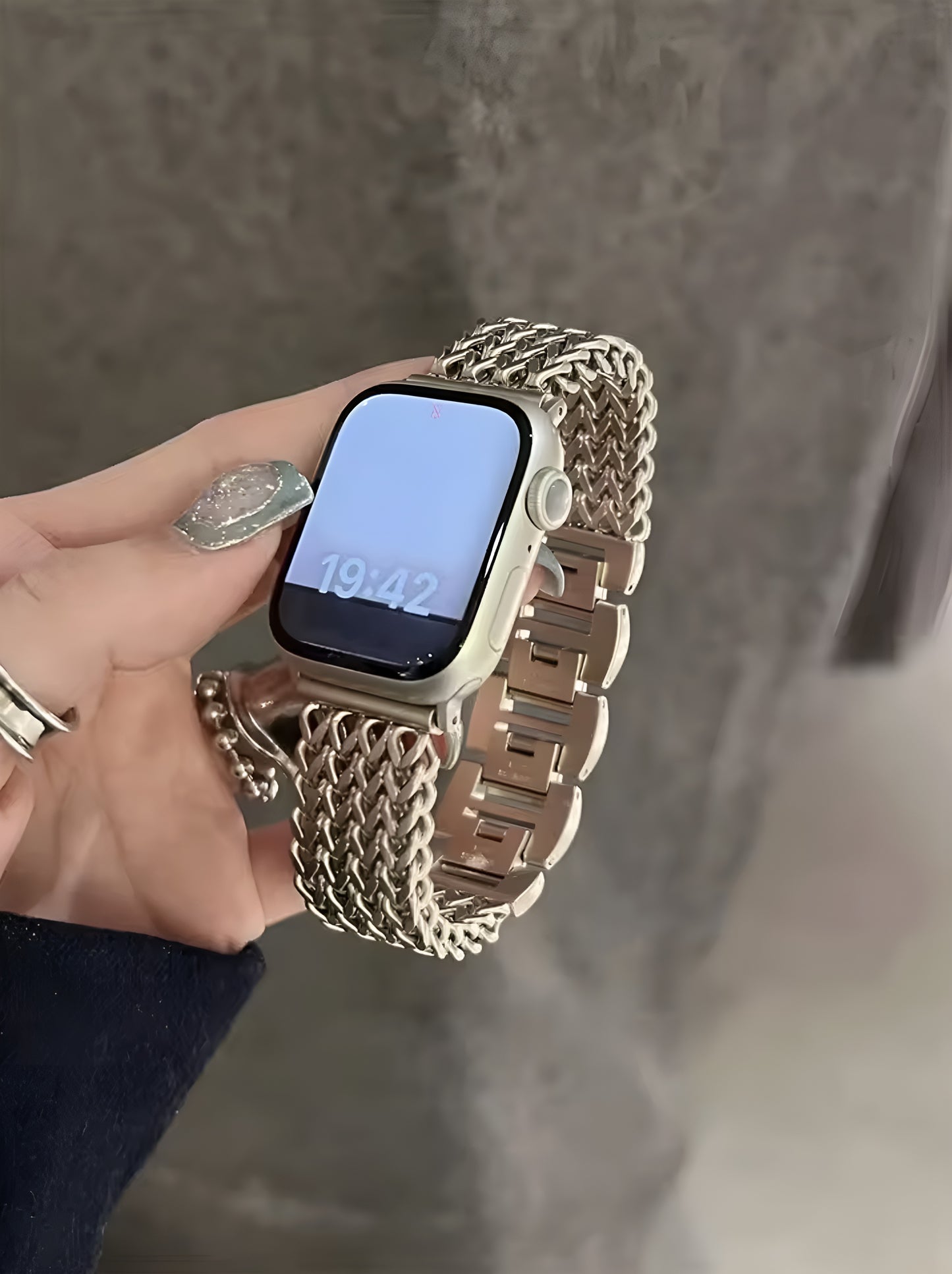 Elegant Woven Stainless Steel Band for Apple Watch