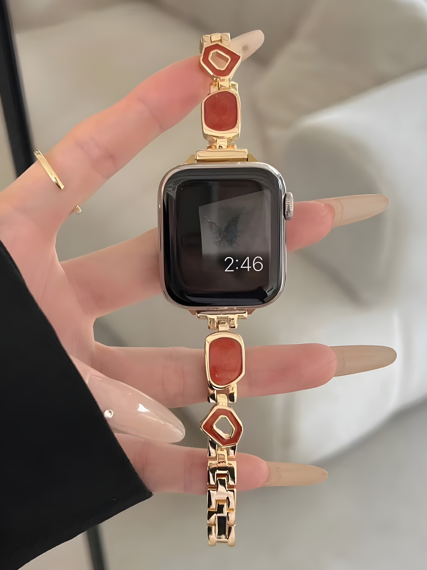 Elegant Crystal Link Bracelet Band for Apple Watch – Stainless Steel