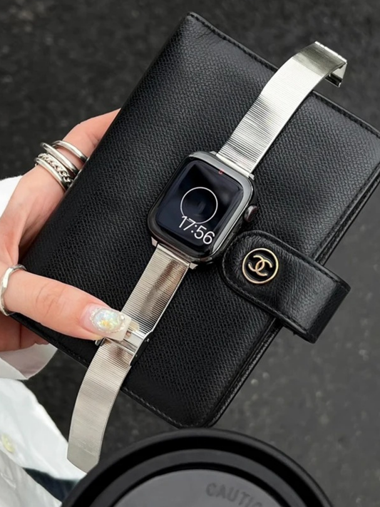 Glossy Stainless Steel Band for Apple Watch