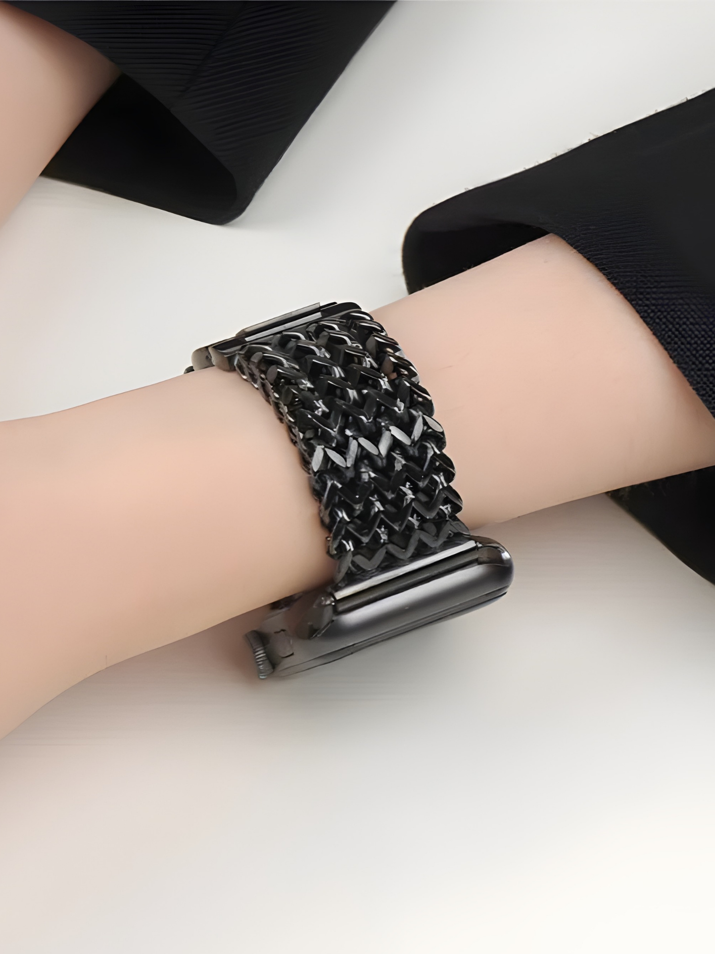 Elegant Woven Stainless Steel Band for Apple Watch