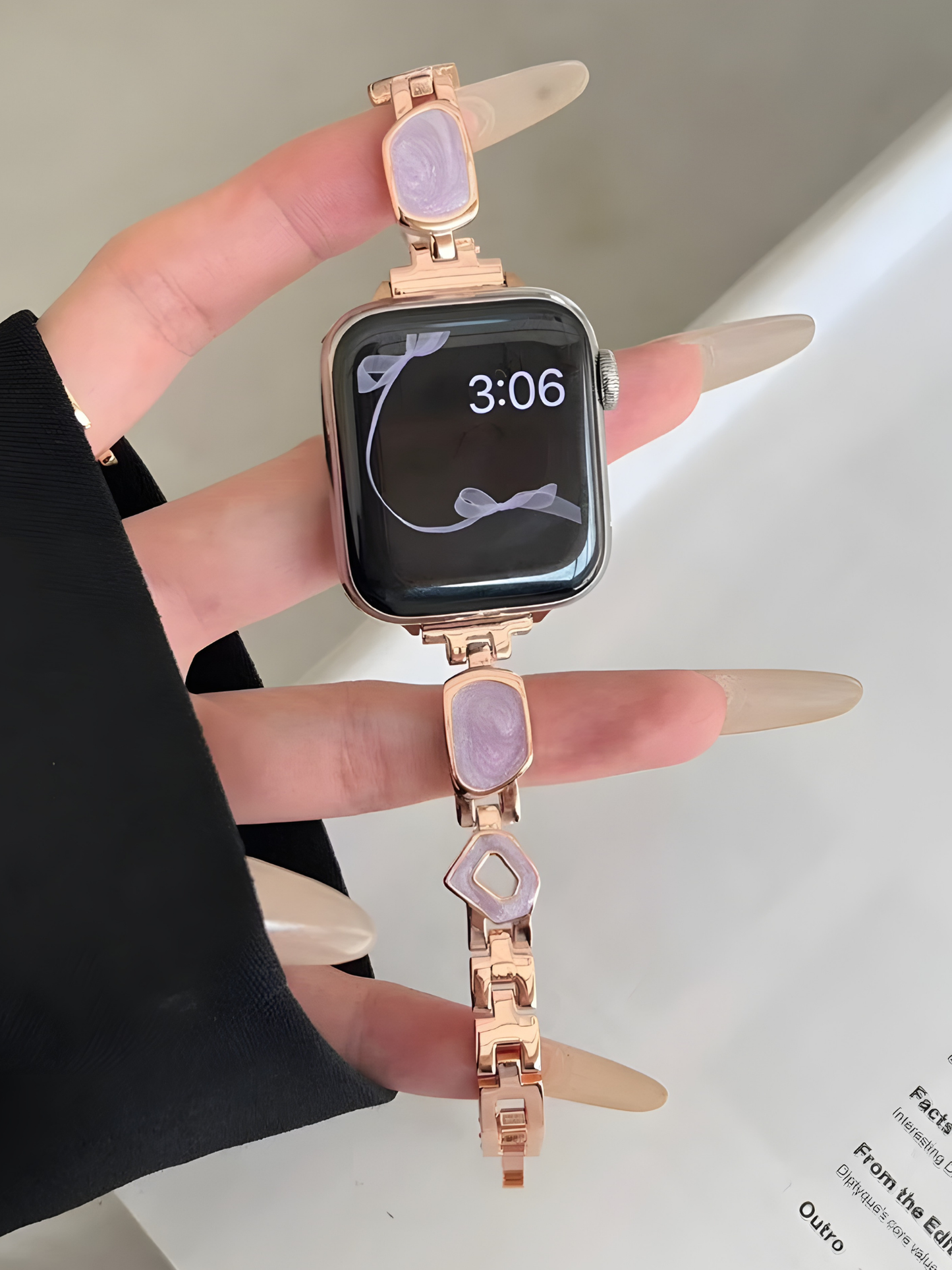 Elegant Crystal Link Bracelet Band for Apple Watch – Stainless Steel