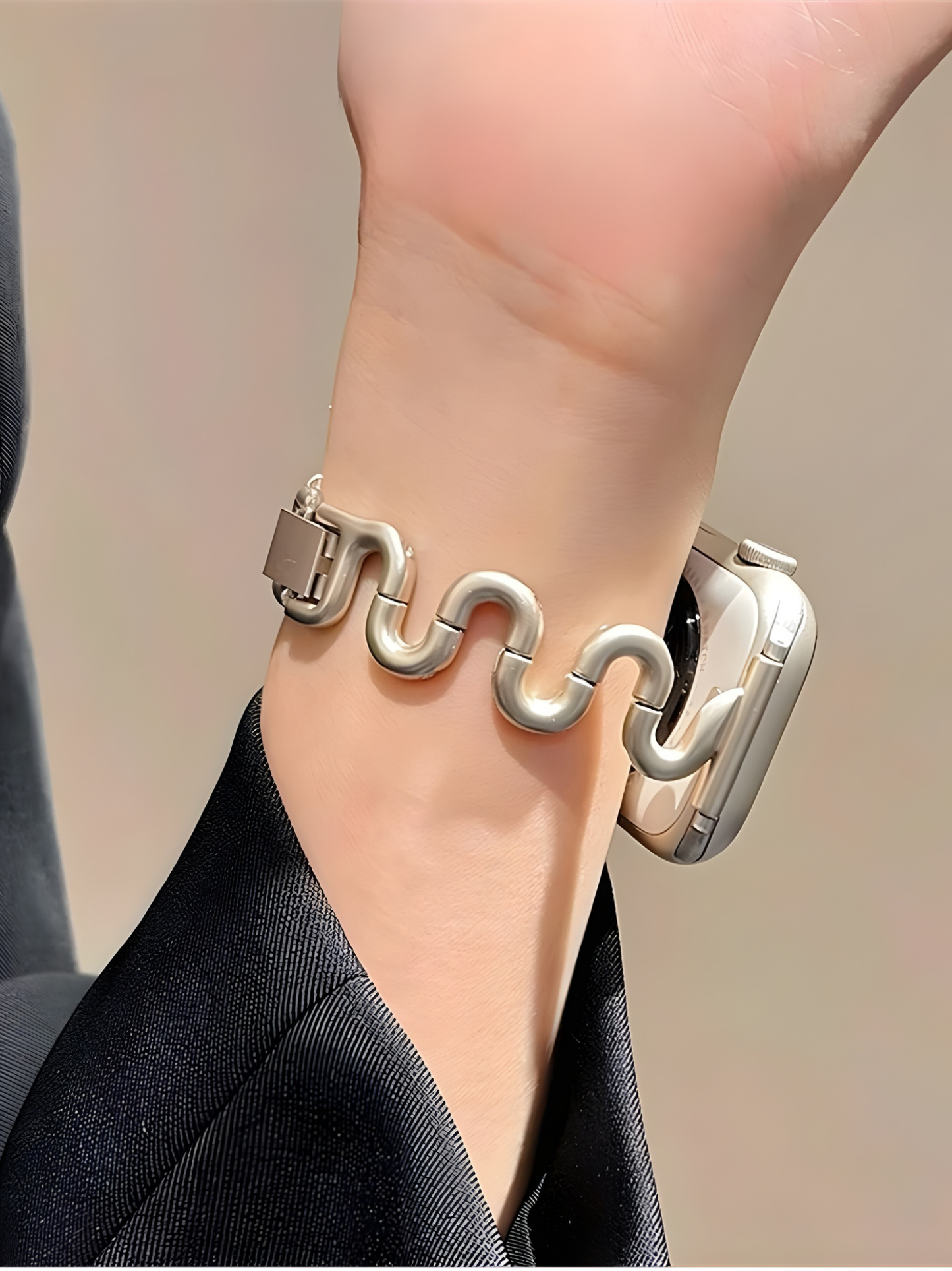 Luxury Slim Irregular Shape Metal Strap for Apple Watch