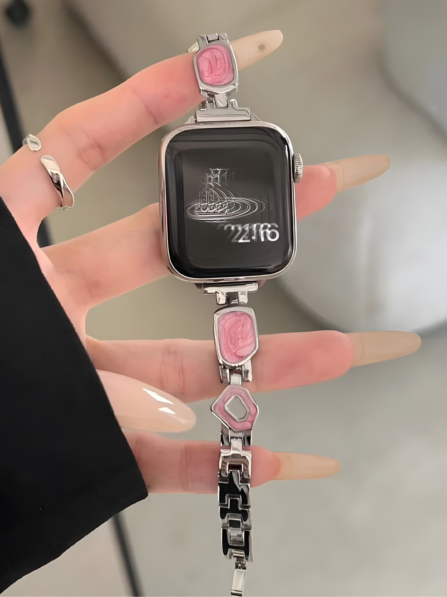 Elegant Crystal Link Bracelet Band for Apple Watch – Stainless Steel
