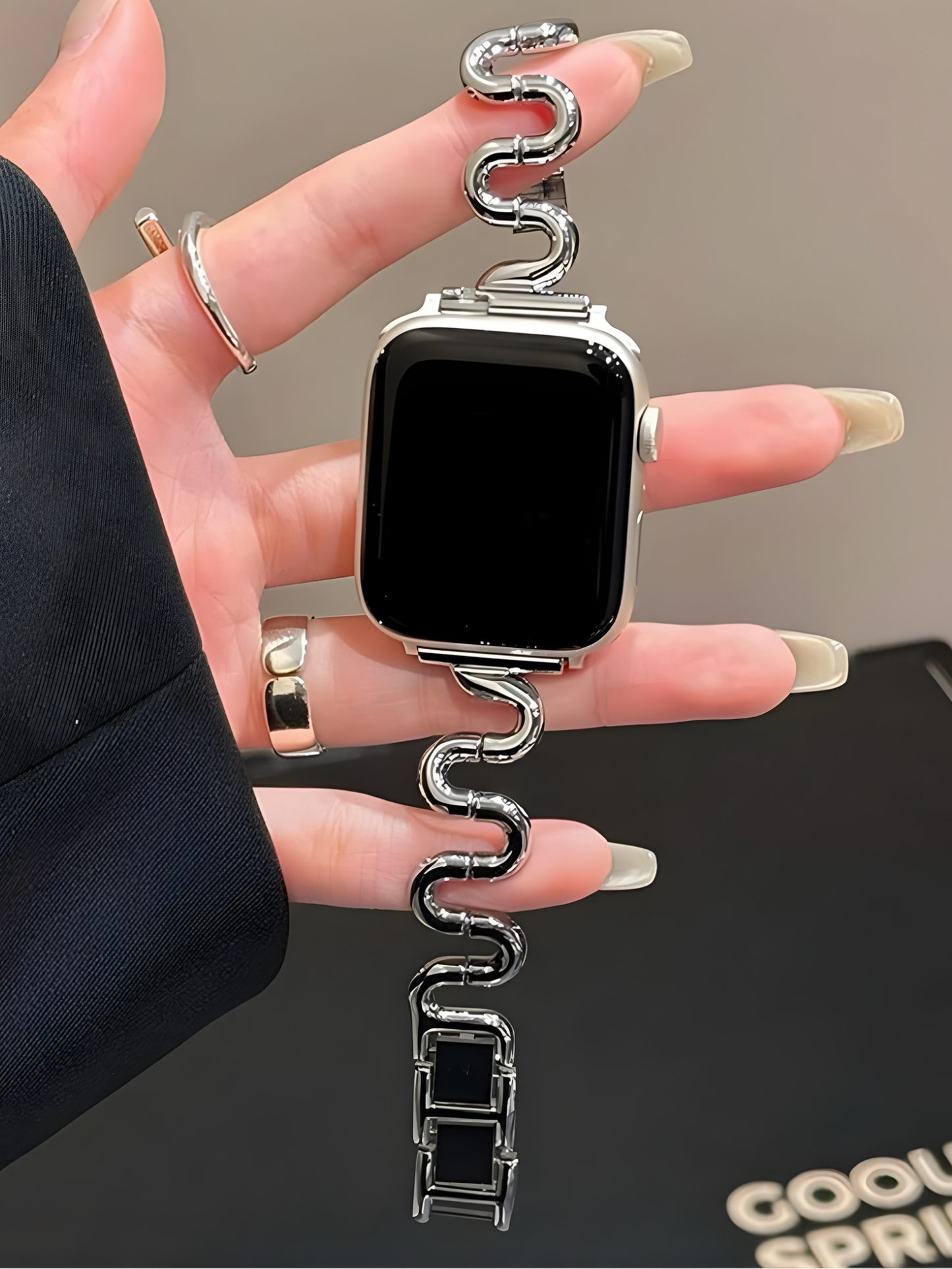 Luxury Slim Irregular Shape Metal Strap for Apple Watch