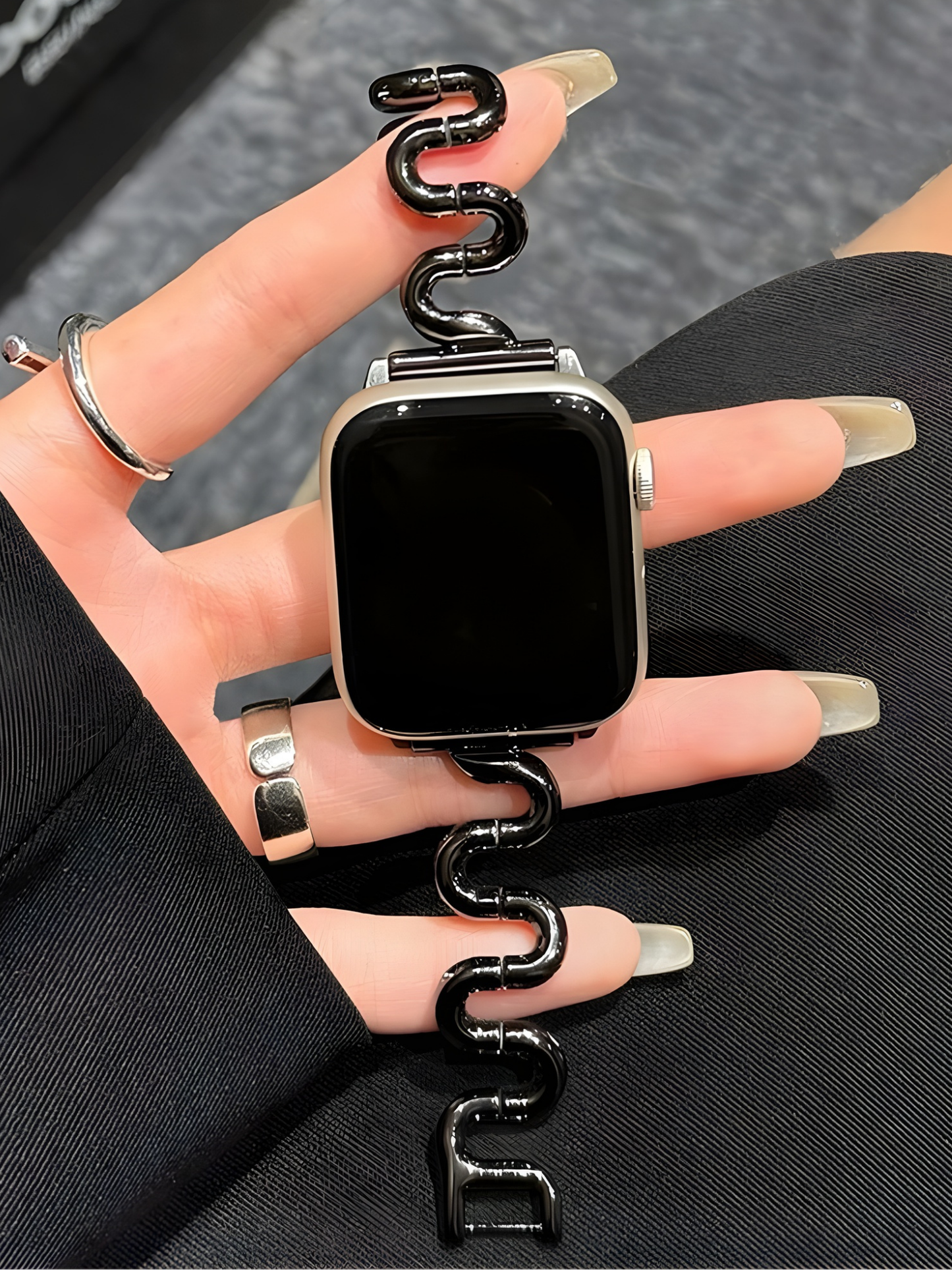 Luxury Slim Irregular Shape Metal Strap for Apple Watch