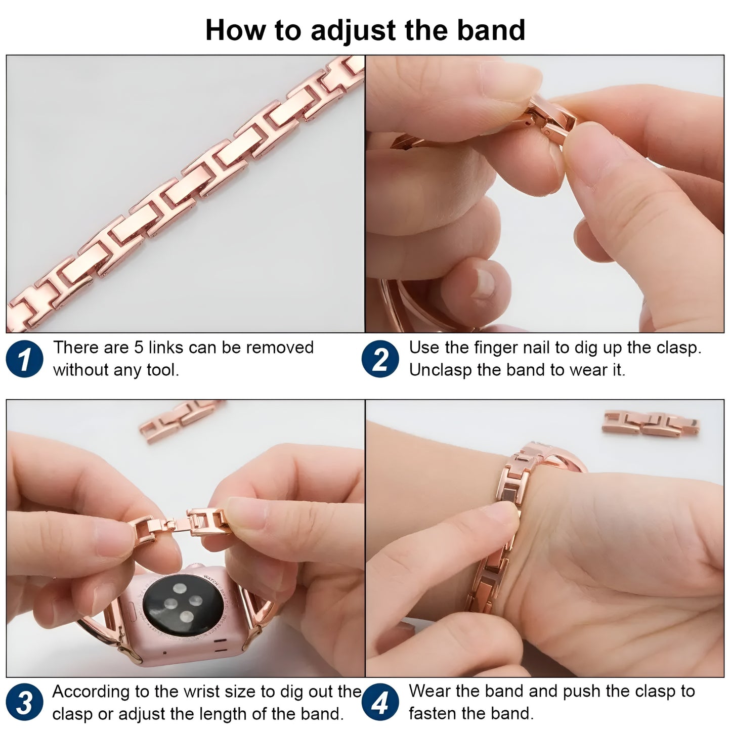Designer Clover Stainless Steel Band for Apple Watch