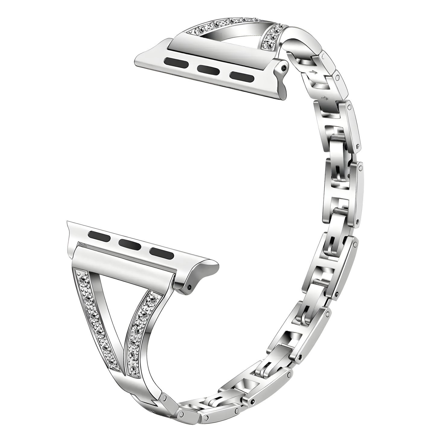 Diamond Apple Watch Band – Stainless Steel Luxury Bracelet for Women