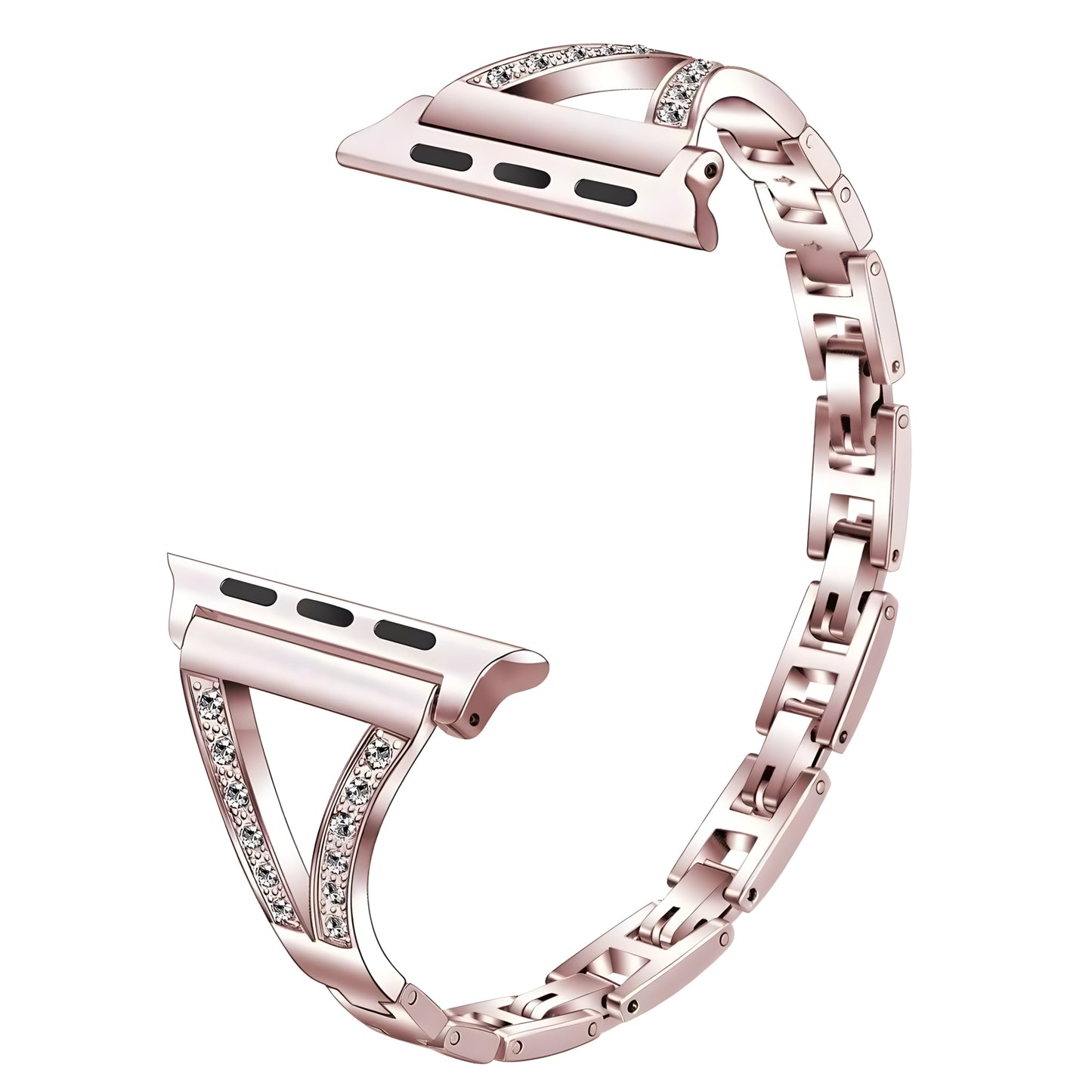 Diamond Apple Watch Band – Stainless Steel Luxury Bracelet for Women