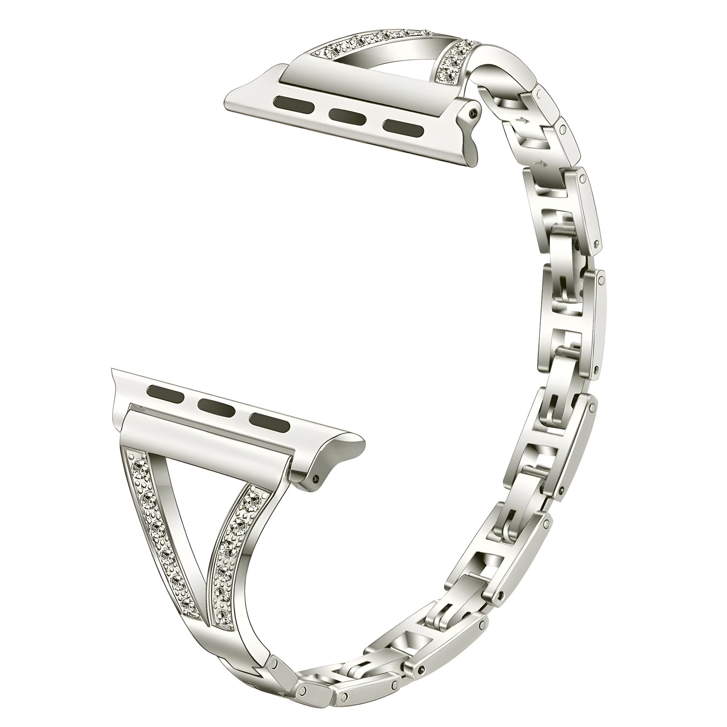 Diamond Apple Watch Band – Stainless Steel Luxury Bracelet for Women