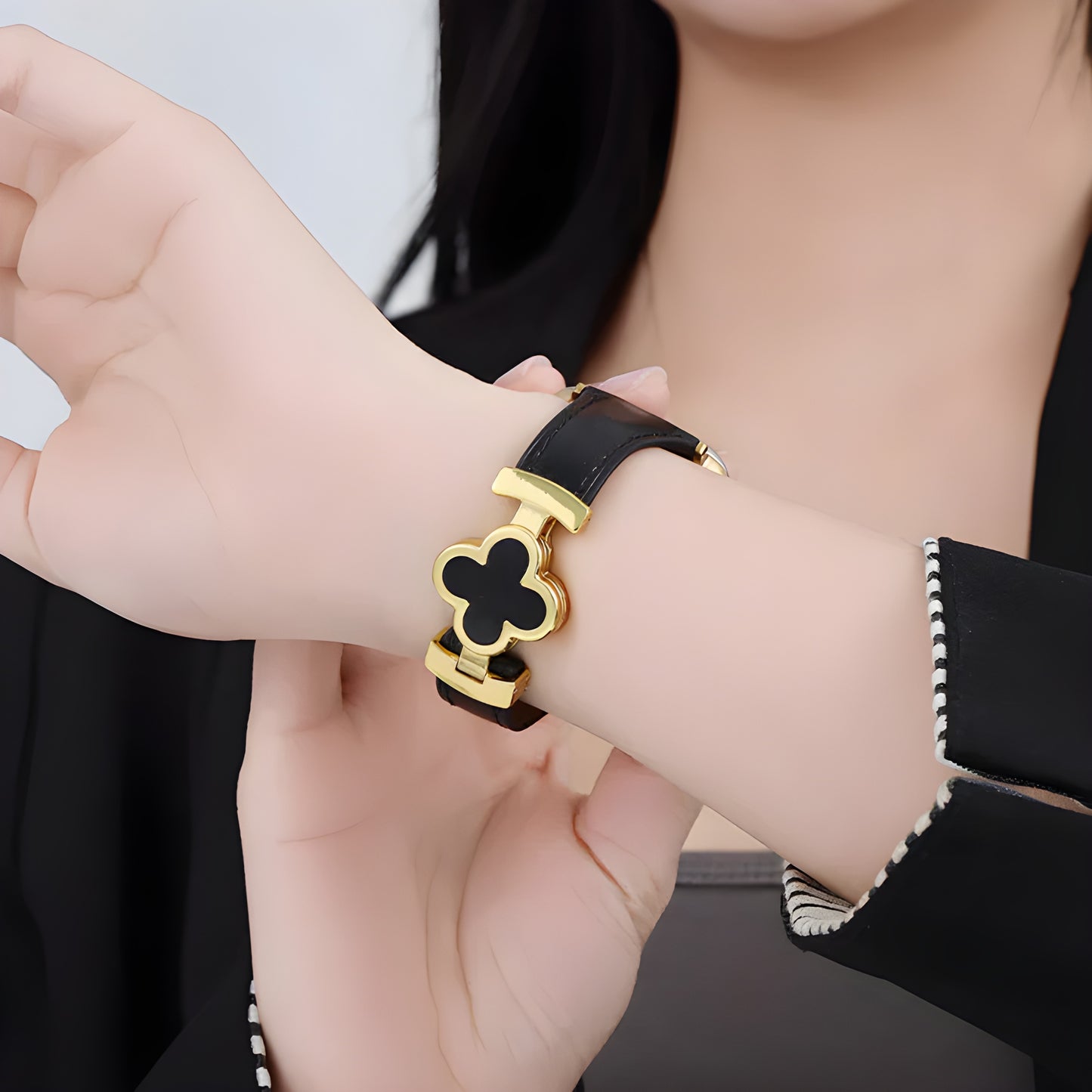 Lucky Flower Genuine Leather Band for Apple Watch