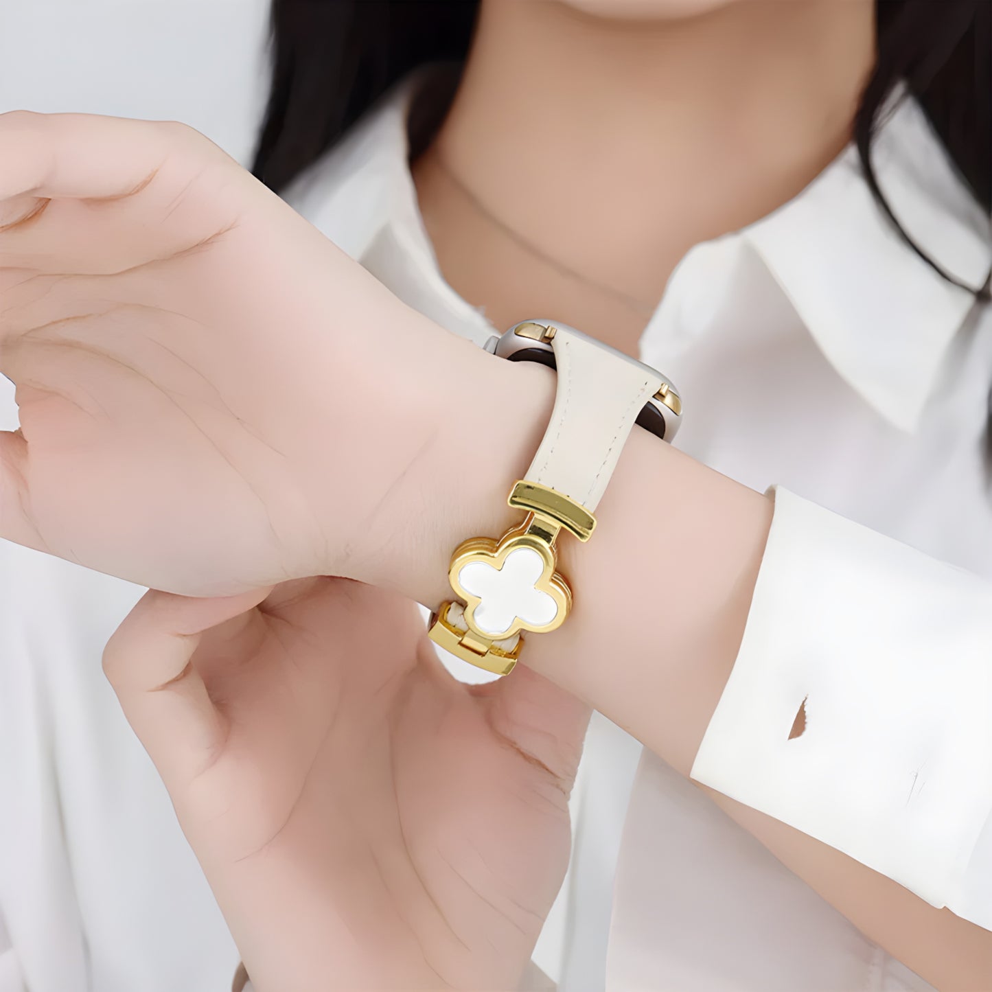 Lucky Flower Genuine Leather Band for Apple Watch