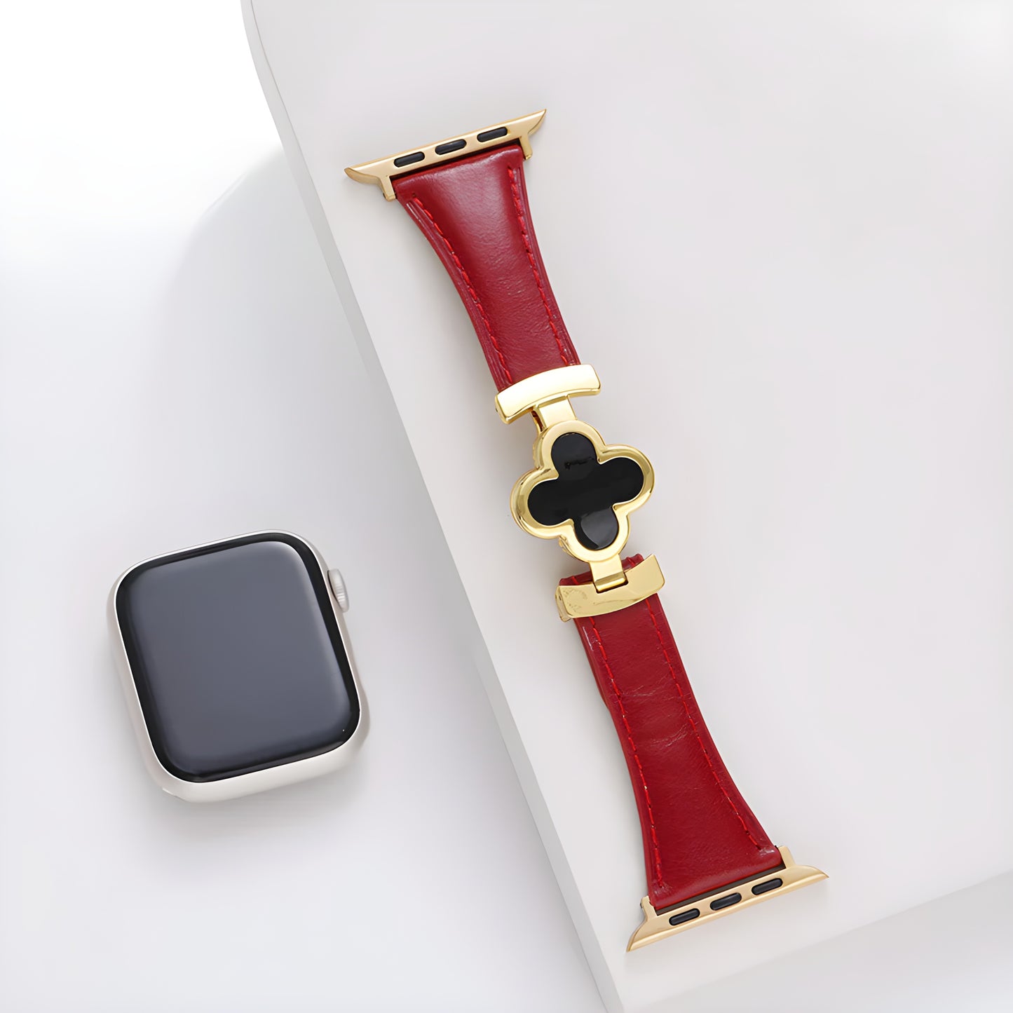 Lucky Flower Genuine Leather Band for Apple Watch