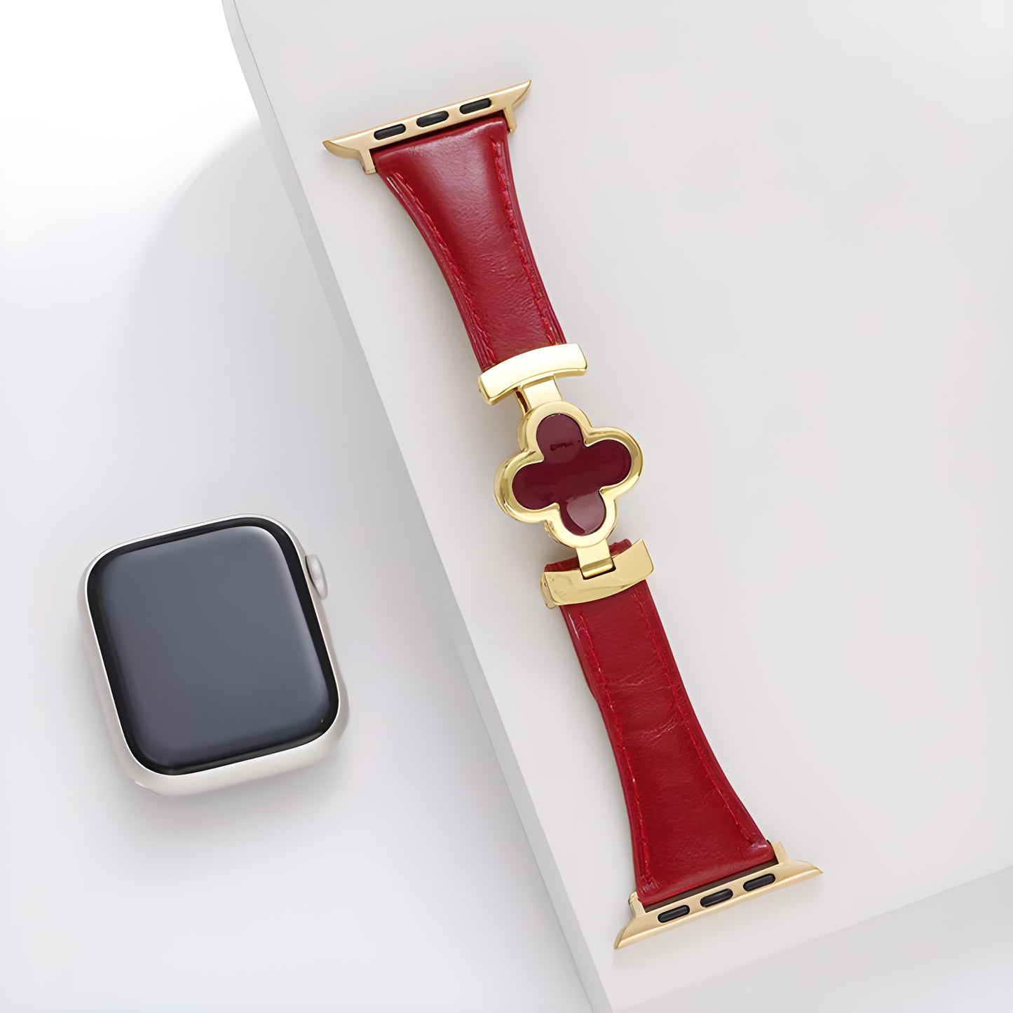 Lucky Flower Genuine Leather Band for Apple Watch