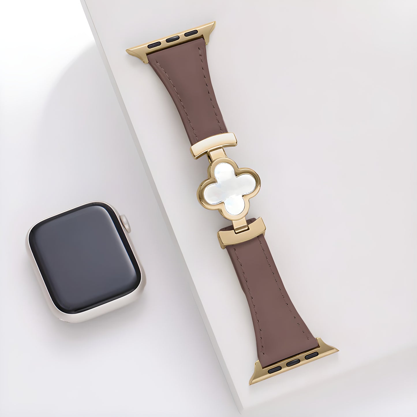 Lucky Flower Genuine Leather Band for Apple Watch
