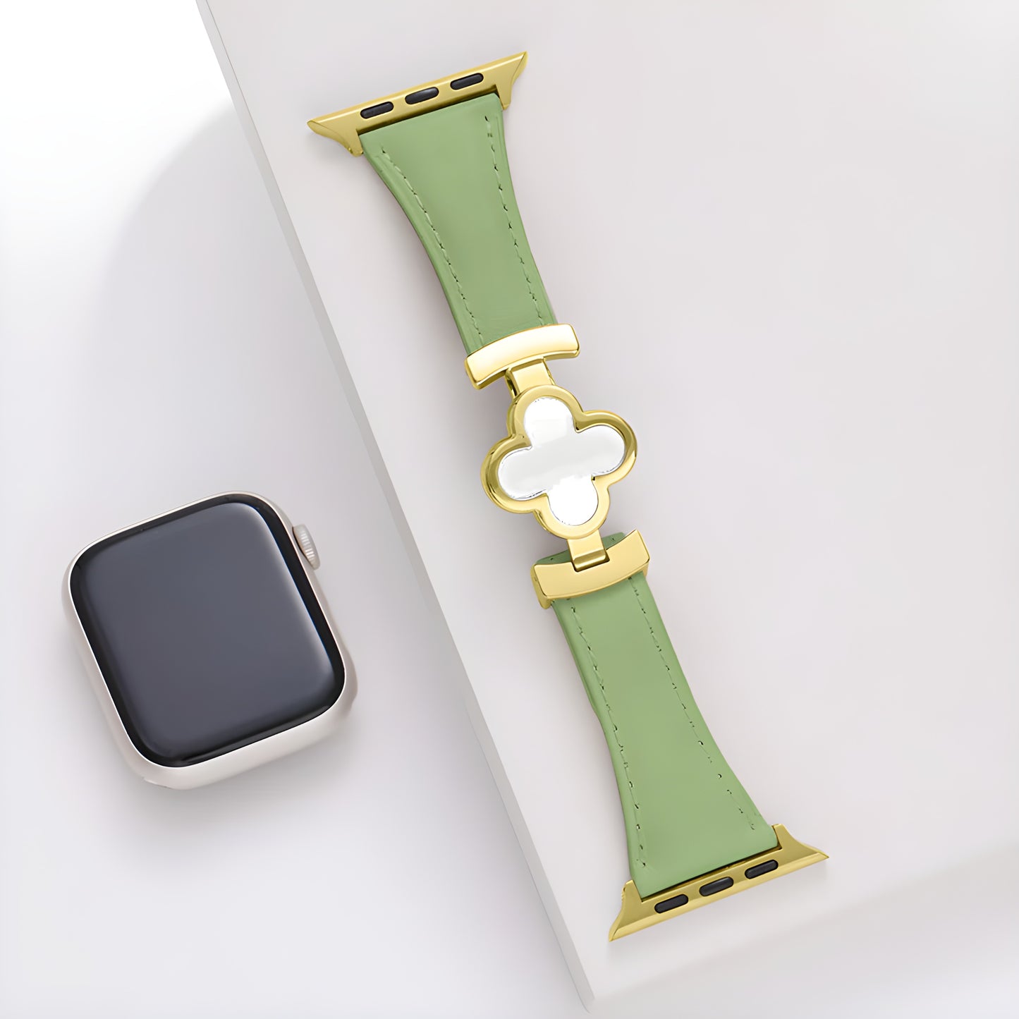 Lucky Flower Genuine Leather Band for Apple Watch