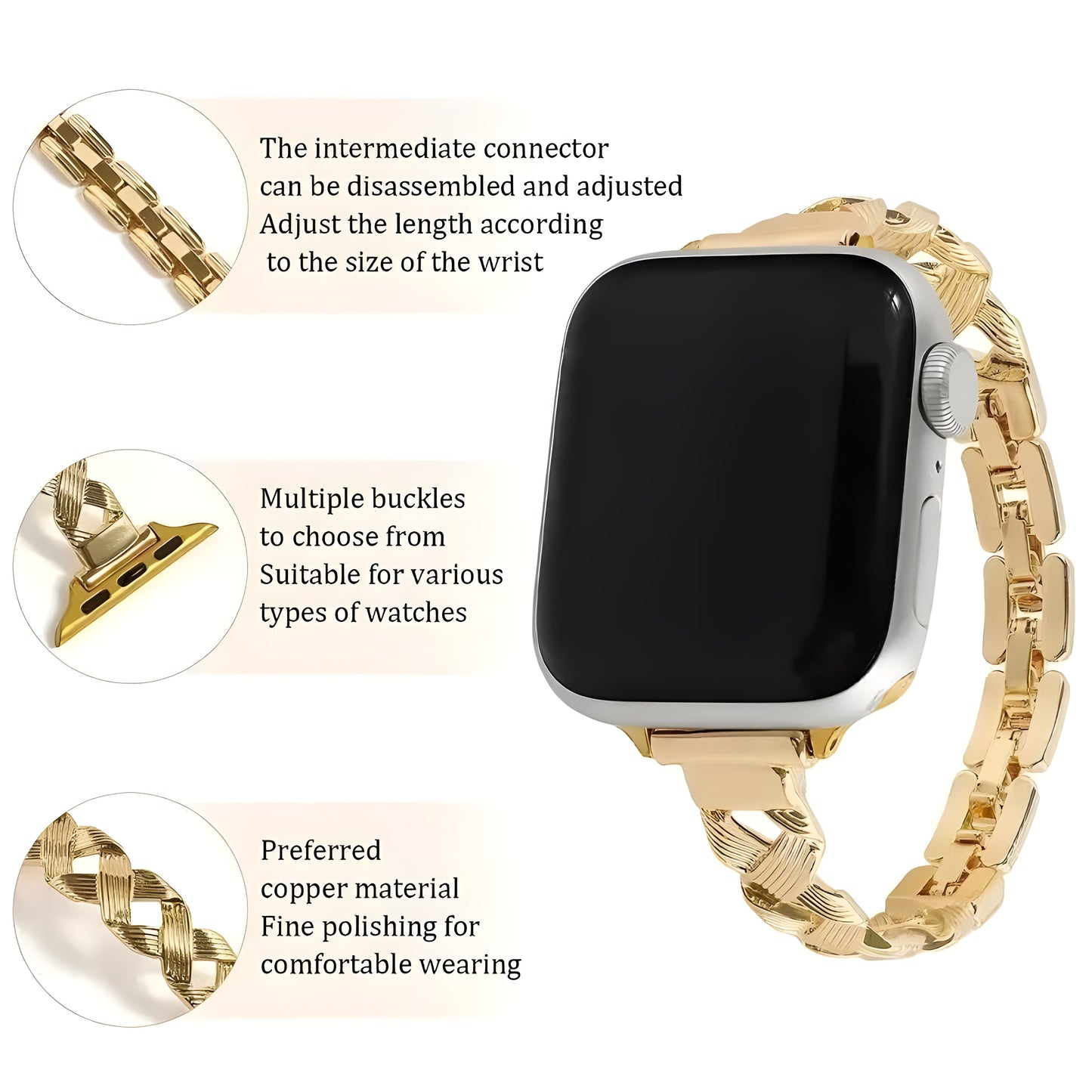 Elegant Twisted Stainless Steel Band for Apple Watch