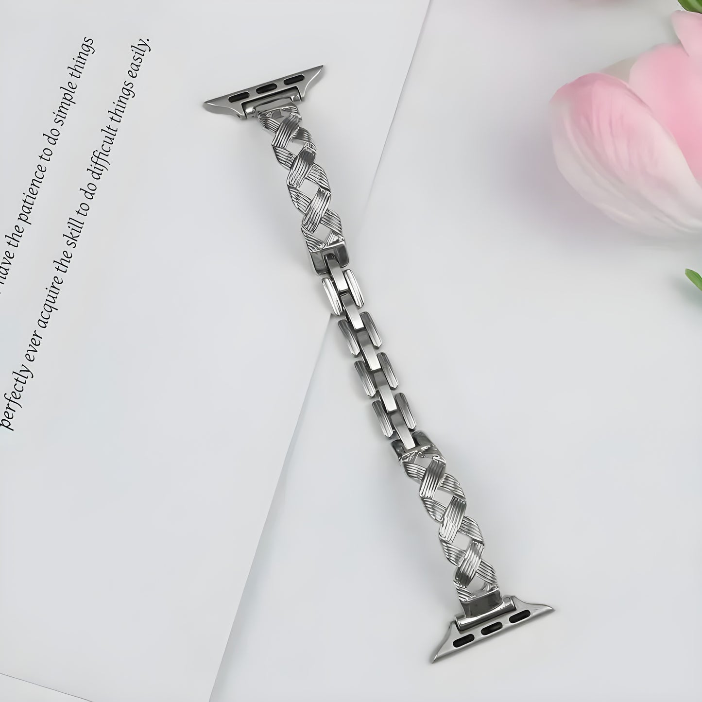 Elegant Twisted Stainless Steel Band for Apple Watch