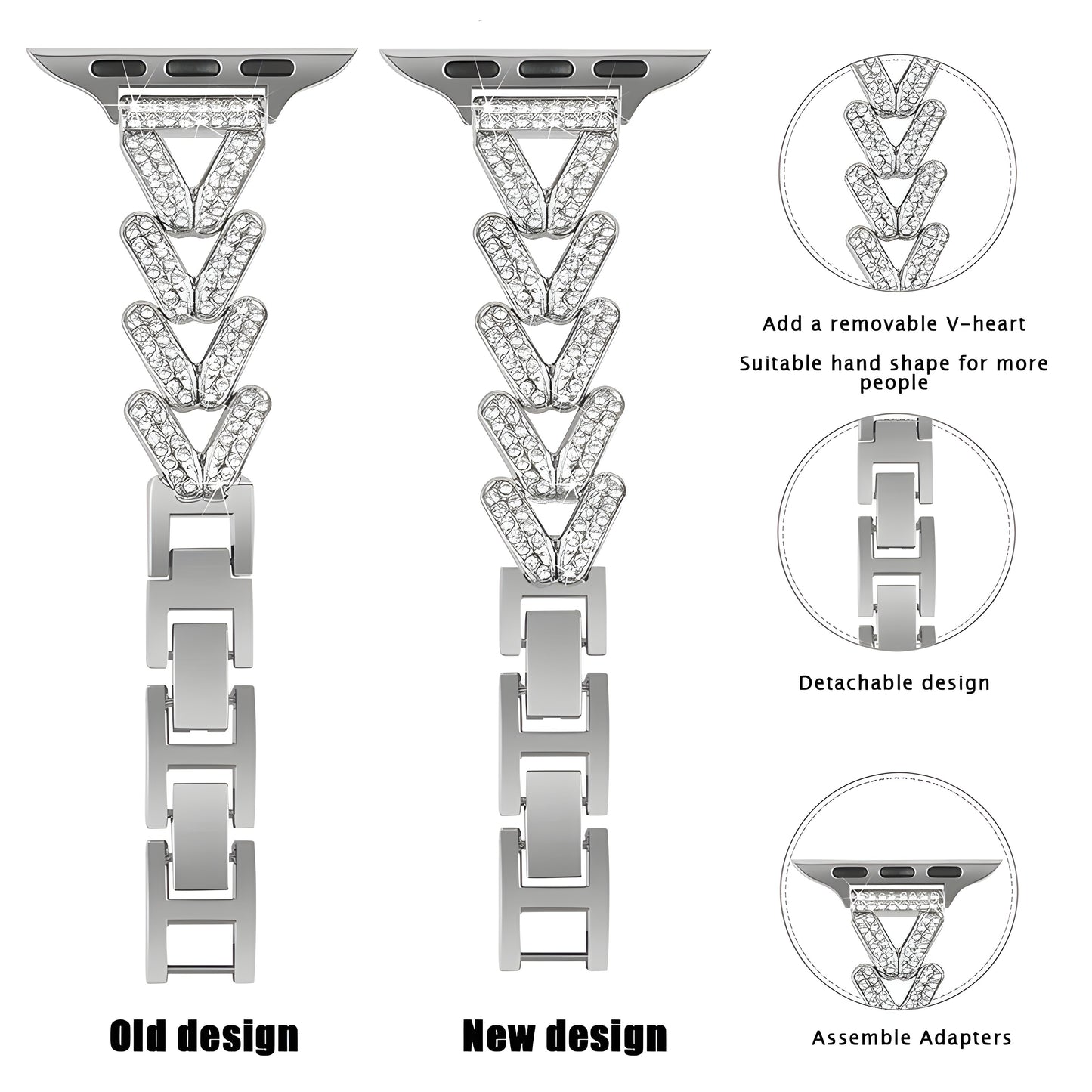 Elegant Diamond Apple Watch Band for Women