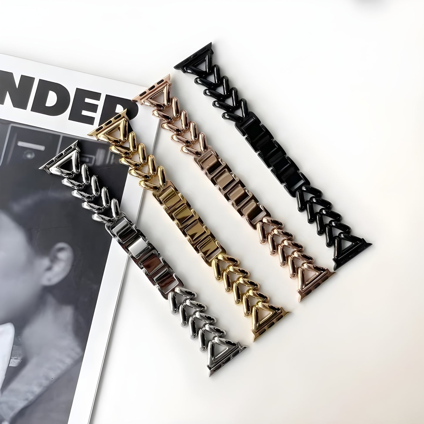 Elegant Stainless Steel Bracelet Band for Apple Watch