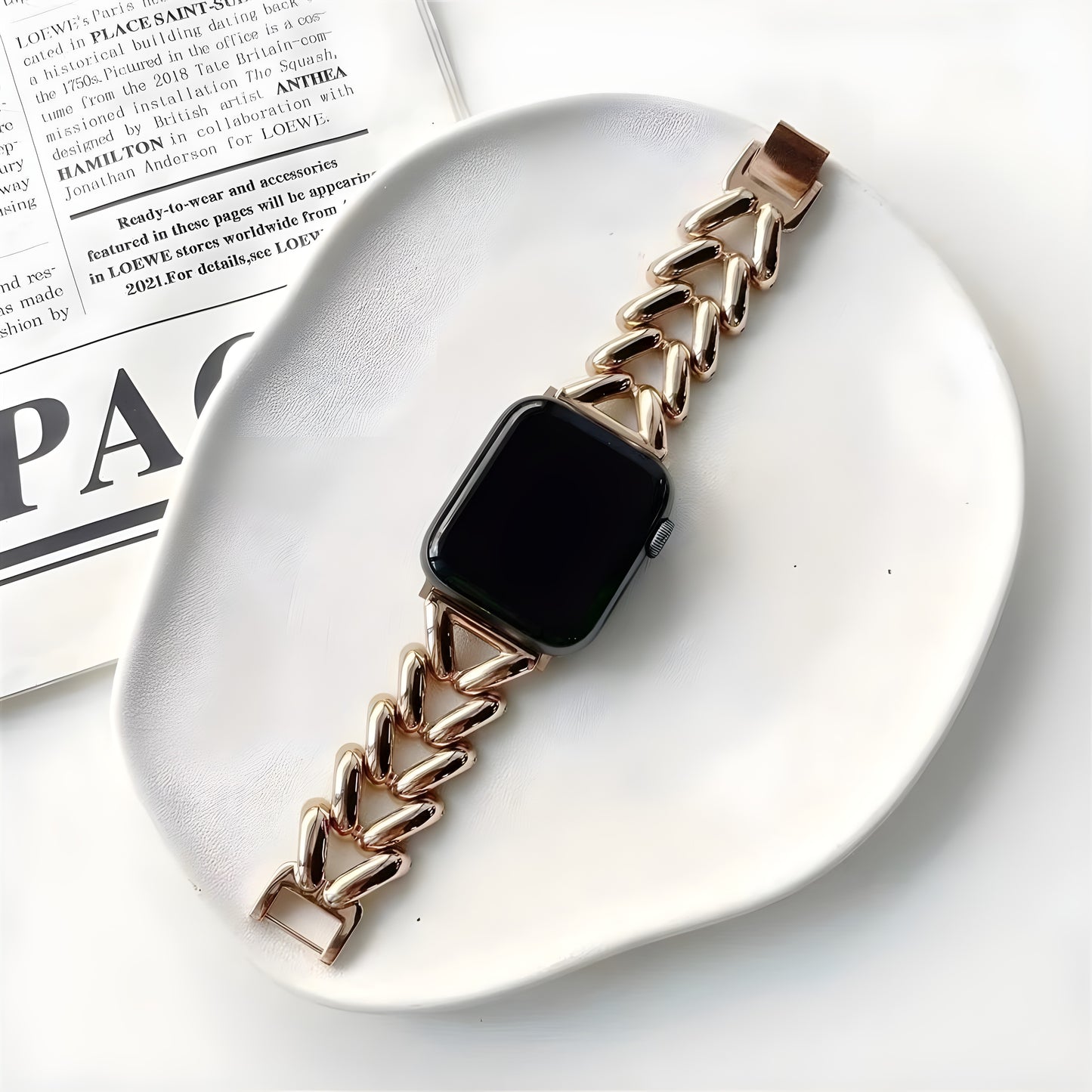 Elegant Stainless Steel Bracelet Band for Apple Watch