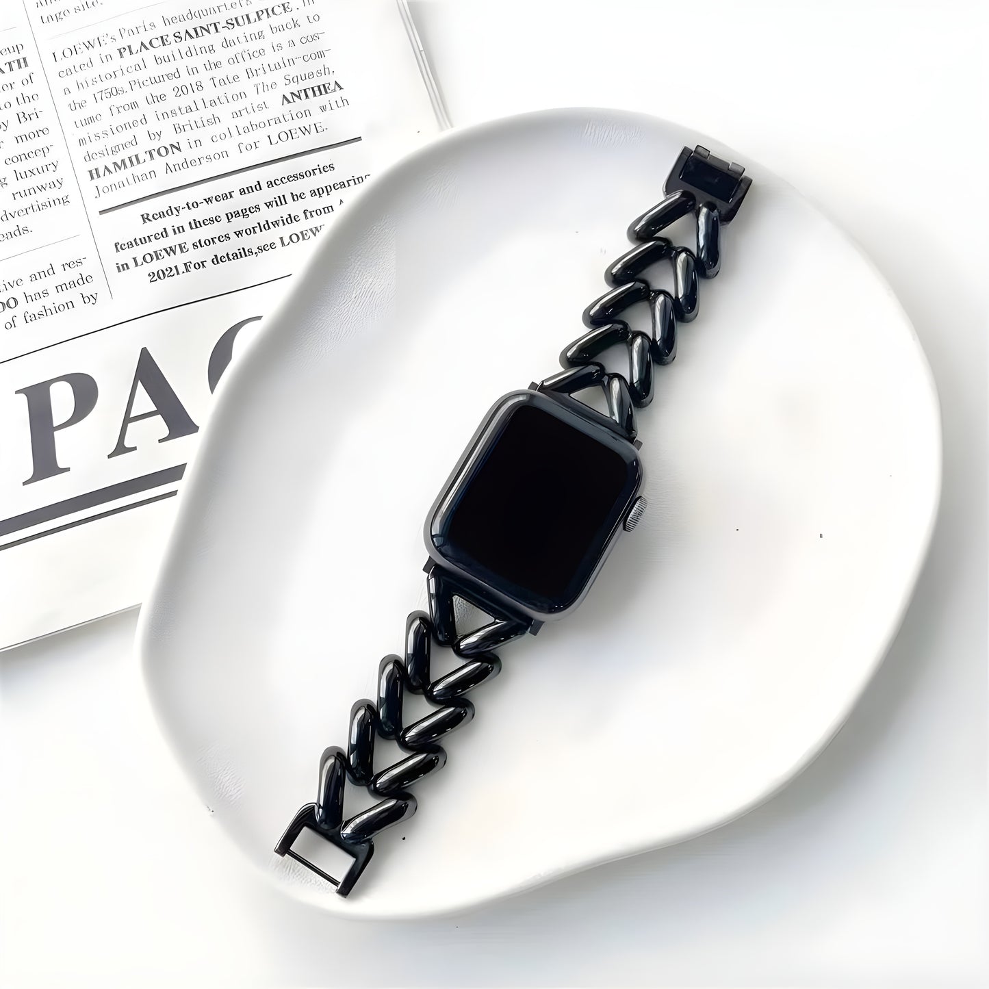 Elegant Stainless Steel Bracelet Band for Apple Watch