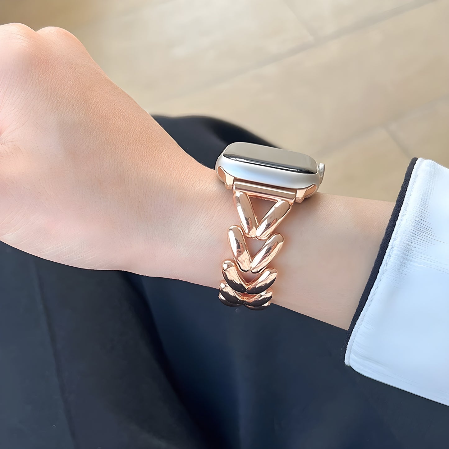 Elegant Stainless Steel Bracelet Band for Apple Watch