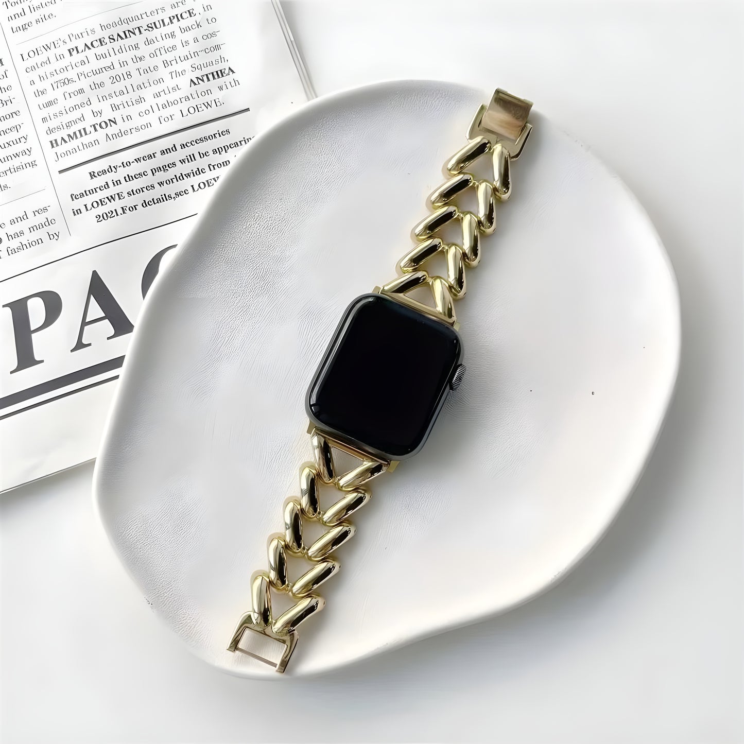 Elegant Stainless Steel Bracelet Band for Apple Watch