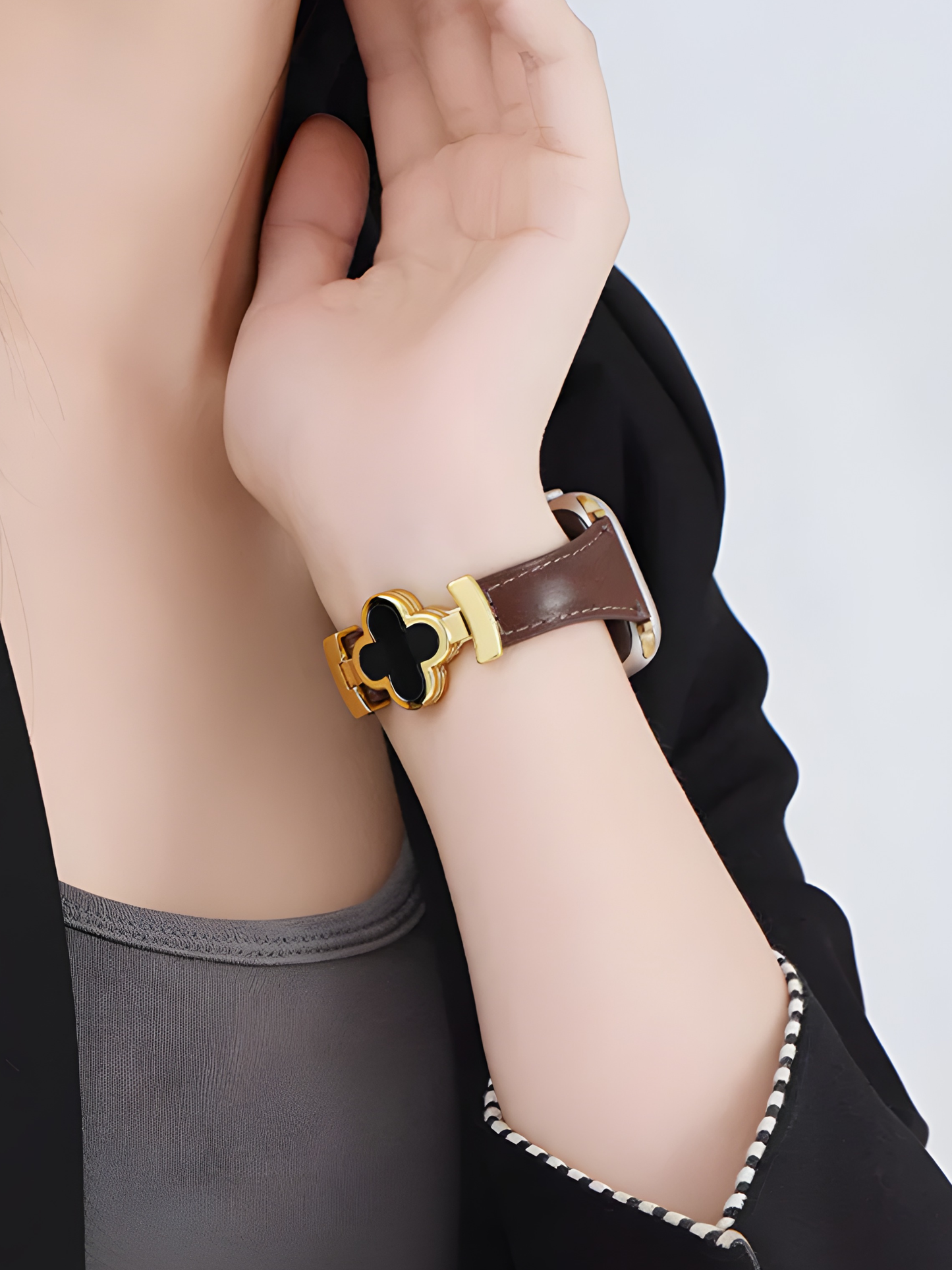 Lucky Flower Genuine Leather Band for Apple Watch