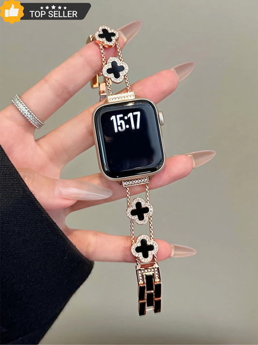 Designer Clover Stainless Steel Band for Apple Watch