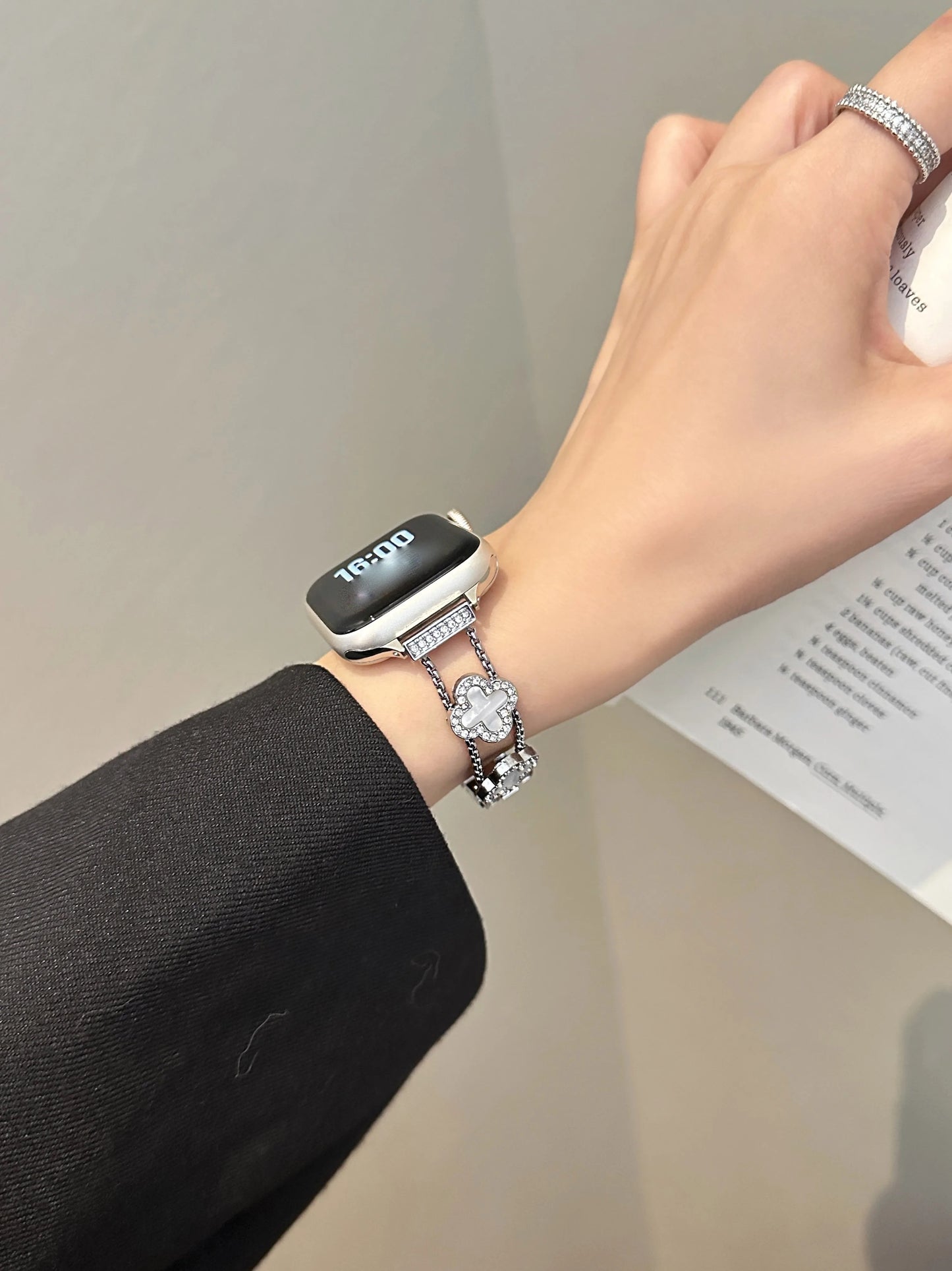 Designer Clover Stainless Steel Band for Apple Watch