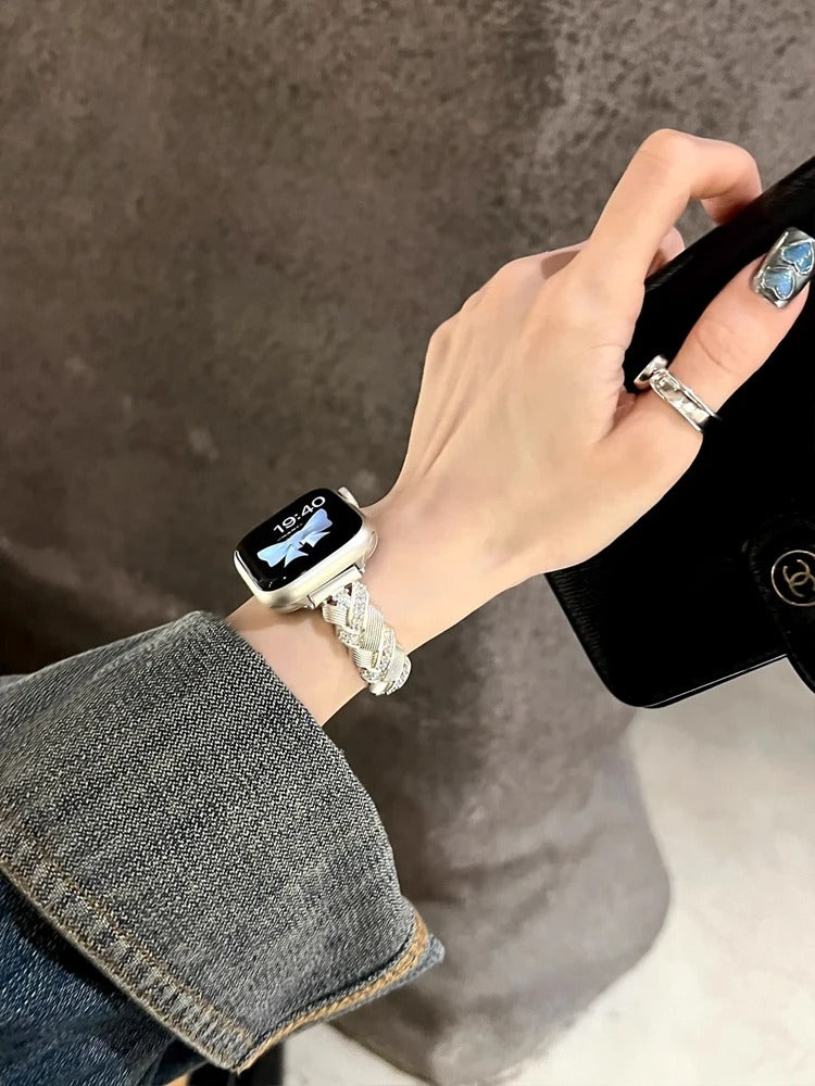 Luxury Diamond Stainless Steel Band for Apple Watch