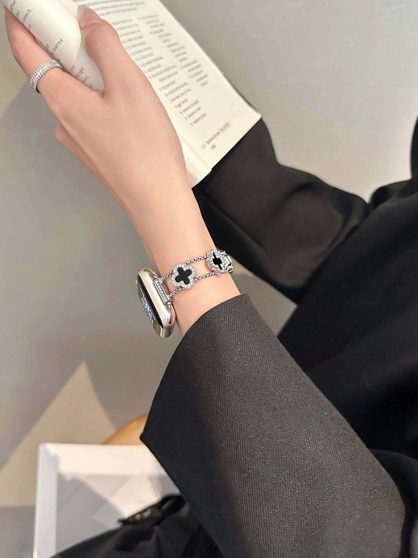 Designer Clover Stainless Steel Band for Apple Watch