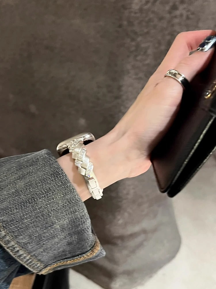 Luxury Diamond Stainless Steel Band for Apple Watch