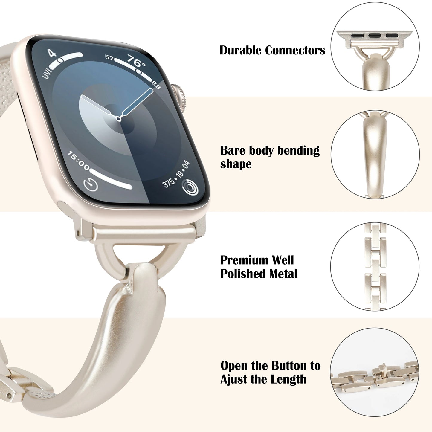 Elegant Metal Band for Apple Watch