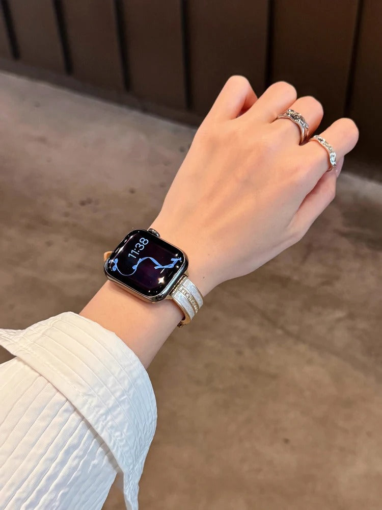 Luxury Leopard Leather Band for Apple Watch