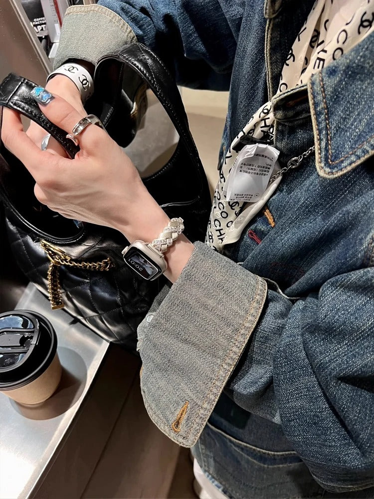 Luxury Diamond Stainless Steel Band for Apple Watch