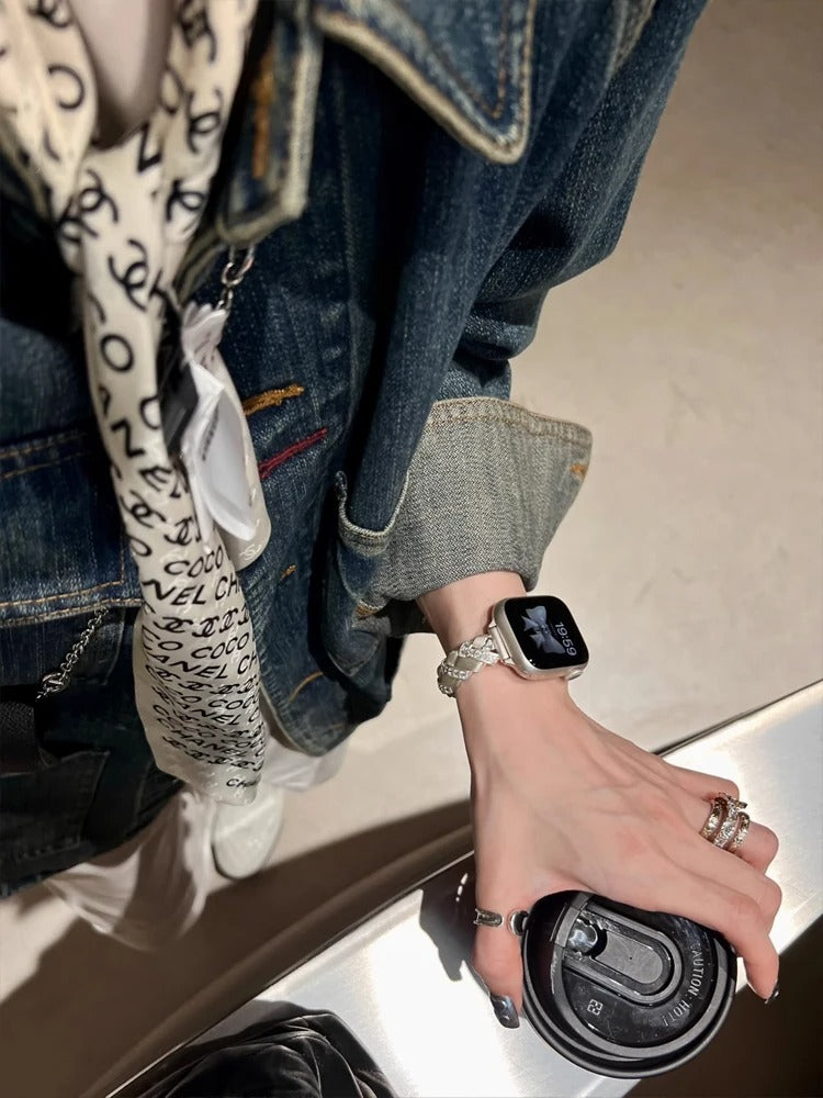 Luxury Diamond Stainless Steel Band for Apple Watch
