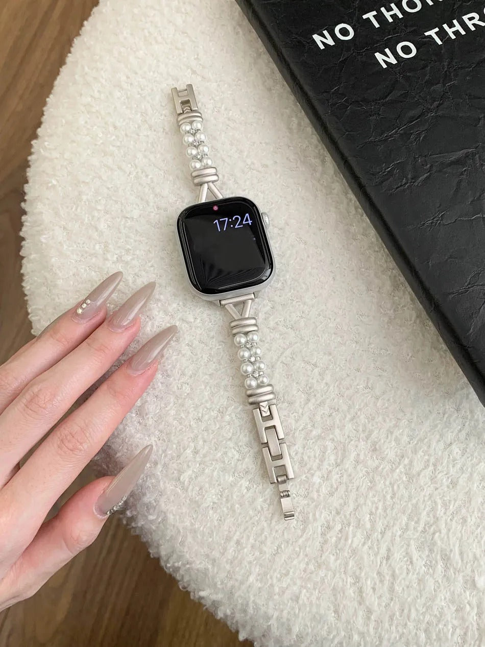 Luxury Pearl Bracelet Strap for Apple Watch