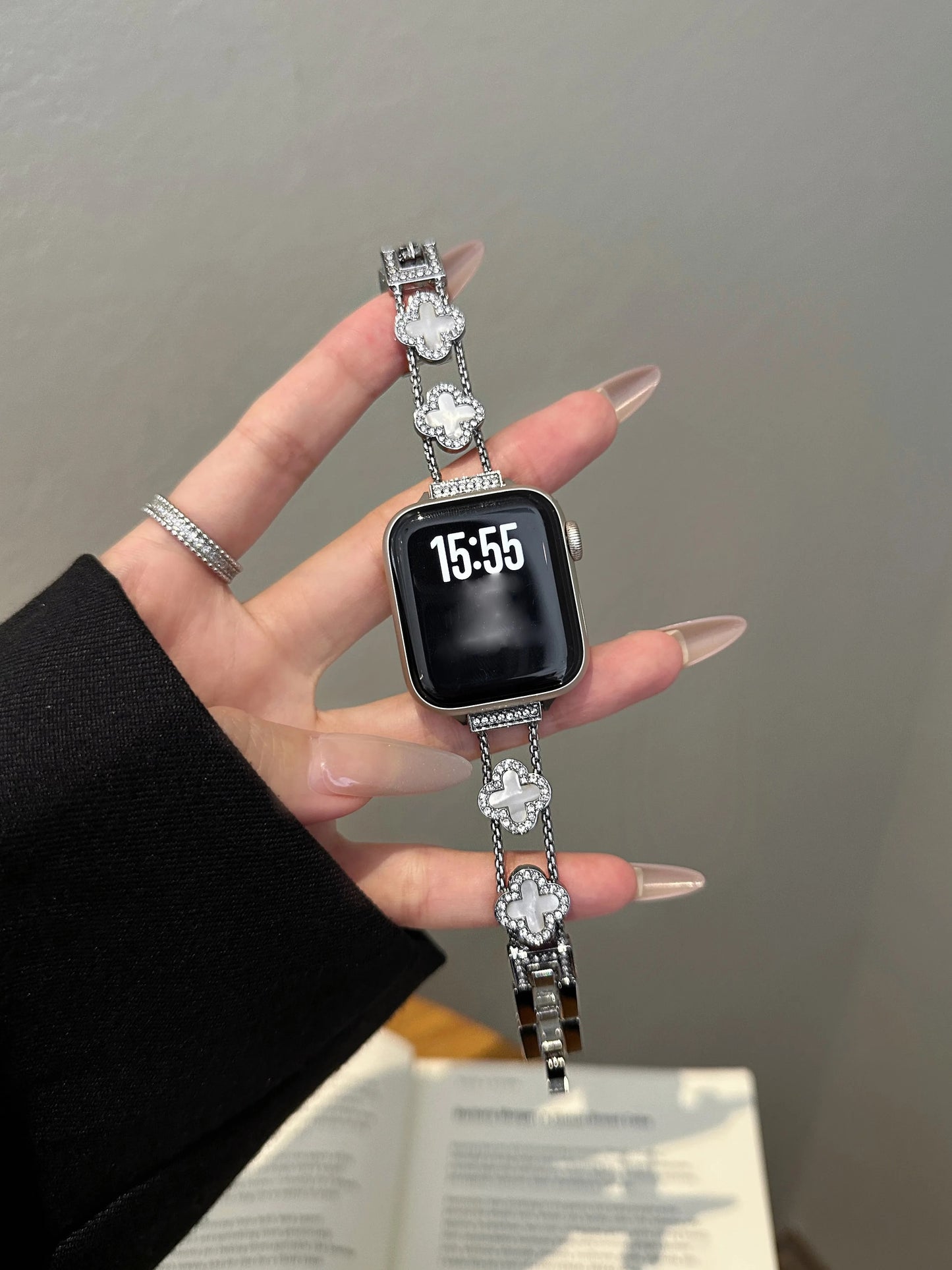 Designer Clover Stainless Steel Band for Apple Watch
